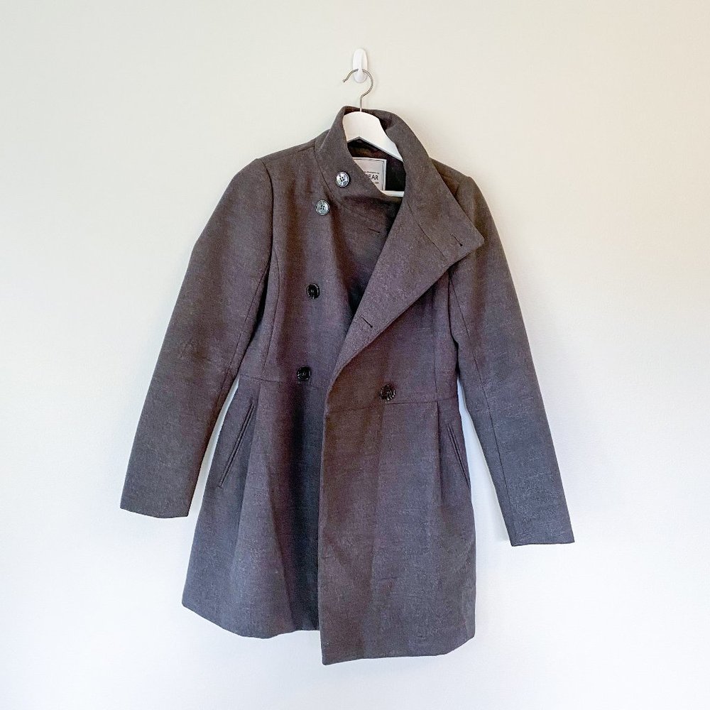 Pull&Bear Grey Pea Coat
